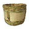Vaso Cachepot 14x19x19 de Madeira Revestido C/ Palha Taboa - 3