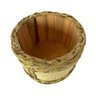 Vaso Cachepot 14x19x19 de Madeira Revestido C/ Palha Taboa - 2