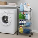 Ver imagem 3 de Carrinho Organizador 4 Prateleiras Desmontavel Multiuso Fruteira Aco Escritorio Sala Auxiliar Brinqu