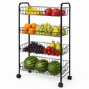 Ver imagem 1 de Carrinho Organizador 4 Prateleiras Desmontavel Multiuso Fruteira Aco Escritorio Sala Auxiliar Brinqu