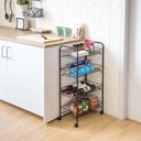 Ver imagem 5 de Carrinho Organizador 4 Prateleiras Desmontavel Multiuso Fruteira Aco Escritorio Sala Auxiliar Brinqu