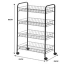 Ver mais imagens de Carrinho Organizador 4 Prateleiras Desmontavel Multiuso Fruteira Aco Escritorio Sala Auxiliar Brinqu