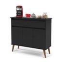 Ver imagem 1 de Aparador / Buffet / Balcão / Bancada Zu Modelo Retrô com Pés em Madeira Maciça 1 Gaveta Ampla e 3 Po