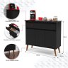 Aparador / Buffet / Balcão / Bancada Zu Modelo Retrô com Pés em Madeira Maciça 1 Gaveta Ampla e 3 Po - 3