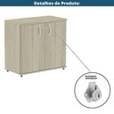 Ver imagem 6 de Armário Baixo P25 Pandin 80 Cm (largura) em Mdp Cor Castanheira Natural com 2 Portas 1 e Prateleira