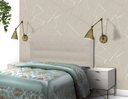 Ver imagem 3 de Cabeceira Dama New Plus Casal 1400mm Veludo Adar Off White - Simbal