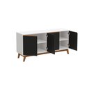Ver imagem 5 de Aparador Kappesberg 4 Portas Branco/preto Fosco 156cm