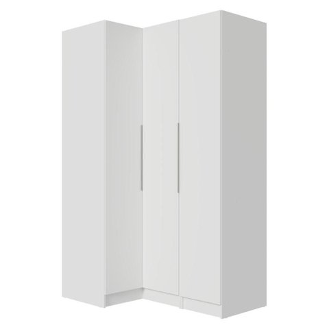 Guarda-Roupa Modulado de Canto 3 Portas Branco Neo Madesa