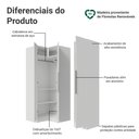 Ver imagem 4 de Guarda-Roupa Modulado de Canto 3 Portas Branco Neo Madesa