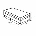 Ver imagem 6 de Cama Box Baú Solteiro Colchão Gold Espuma D33 Acolchões + Box Sintético 55x88x188 Cor:Preto