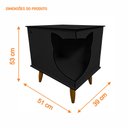 Ver imagem 2 de Casa Cama Pet para Gato Line Cat B900 -Preto Acetinado-Incorpet's