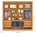 Ver imagem 6 de Guarda Roupa Paris Plus 2 Portas de Correr Peroba Off White Peroba - Móveis Europa