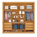 Ver imagem 5 de Guarda Roupa Paris Plus 2 Portas de Correr Peroba Off White Peroba - Móveis Europa