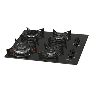 Fogão Cooktop 4q Fit Line Gás Tripla Chama Mesa Vidro Bivolt Fischer