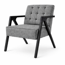Ver imagem 2 de Kit 2 Poltrona Verona Bella Design Linho Premium Pés Madeira:Cinza