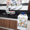 Ver imagem 2 de Pano de Prato Pascoa C/ Glitter 0,45 X 0,71cm 4und Branco