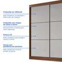 Ver mais imagens de Guarda-Roupa MDF 2 Portas de Correr 3 Gavetas Milos Marrom/Castanho/Off White