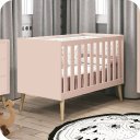 Ver imagem 1 de Berço Americano Mini Cama Retrô Rosa Theo Madeira Natural