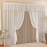 Cortina Voial Bordado com Forro Varão Simples 3,00m X 2,50m Venetto Luxo - 1