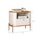 Ver imagem 2 de Jogo de Mesa de Cabeceira Bali Off White Nature Bronze
