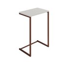 Ver imagem 2 de Mesa Lateral de Apoio Industrial Sofá Charmme Ferro Cobre e Tampo Branco