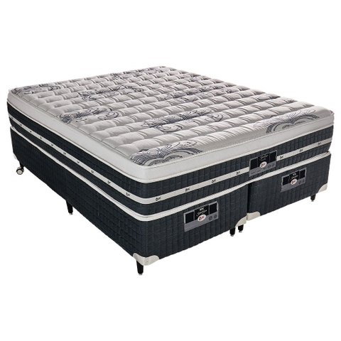 Cama Box com Colchão King Size Silver Star Air Firme Castor 193x203