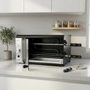 Ver imagem 7 de Churrasqueira Elétrica Vertical Titan Stand Bancada 2 Espetos 2100W 127V 1,7kg Madeira Preto sem