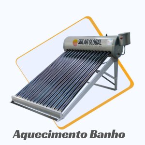 Aquecedor Solar a Vácuo Solar Global 20 Tubos 200litros Água de Poço até 08 Banhos Dia- Agua Tratada