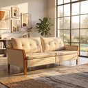 Ver imagem 1 de Sofá Living Fixo Flow 2m Molas Bonnel Espuma D28 - Bege