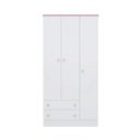 Ver imagem 7 de Quarto de bebê com Berço, Cômoda Sapateira, Guarda-Roupa e Kit 4 Rodízios Linha Doce Sonho Qmovi