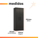 Ver imagem 3 de Armário Multiuso Organizador para Escritório ou Lavanderia 4 Prateleiras Belém Notável