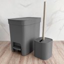 Ver imagem 4 de Conjunto 2 Escovas Sanitárias com Suportes para Banheiro Lavabo Polipropileno Dual ou Chumbo