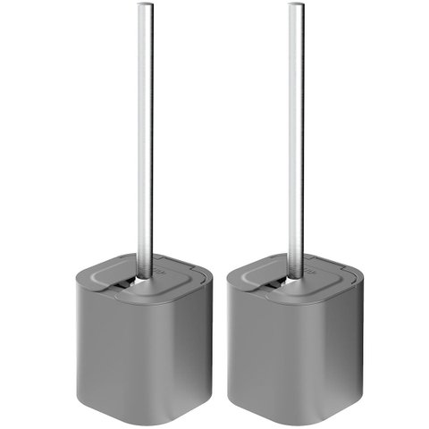 Conjunto 2 Escovas Sanitárias com Suportes para Banheiro Lavabo Polipropileno Dual ou Chumbo
