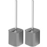 Conjunto 2 Escovas Sanitárias com Suportes para Banheiro Lavabo Polipropileno Dual ou Chumbo - 1