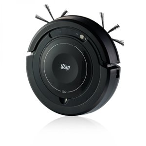 Robô Aspirador WAP Robot W100 3 em 1 Varre Aspira e Passa Pano, Sensor Antiqueda e Colisão Bivolt Preto