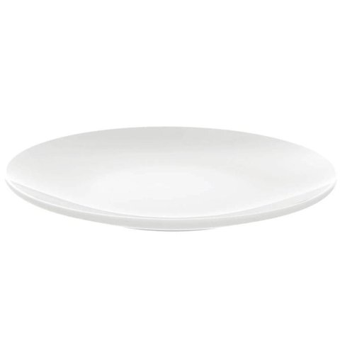 Kit 24 Pratos de Sobremesa Porcelana Tramontina Leonora 19cm Branco Restaurante Hotel