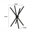 Ver imagem 2 de Base para Mesa de 75x75 Ipanema Martelado Grafite Teixeira