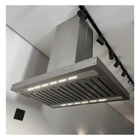 Coifa de Ilha Teto Cozinha Profissional Aço Inox 304 Premium Cozix