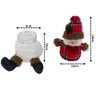 Jogo Potes de Natal Porta Doces e Biscoitos Boneco de Neve e Urso Pelúcia Xadrez 20cm 2 unidades - M - 5