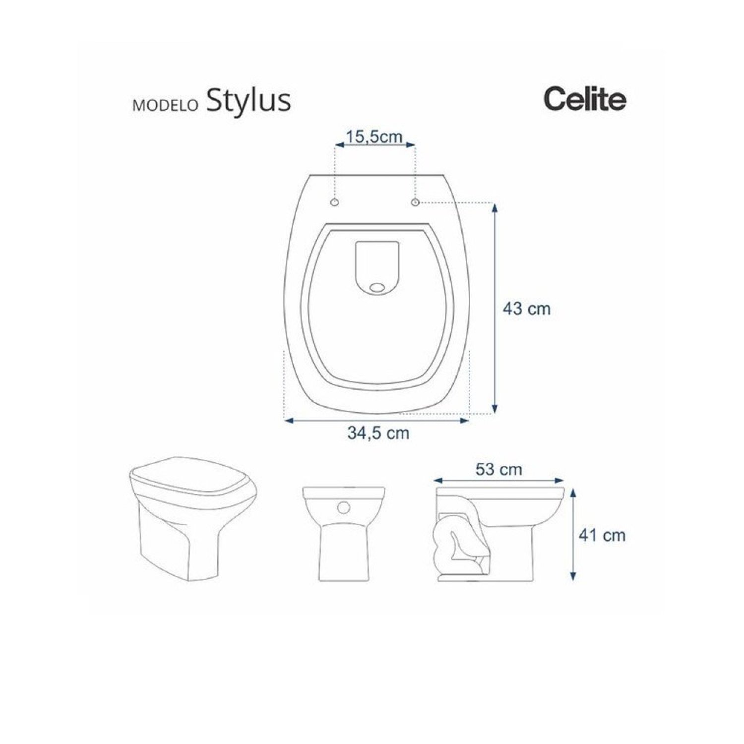 Assento para Privada Sanit Pol Clean Stylus Policlass - 3
