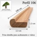 Ver imagem 2 de Perfil Detalhe de Madeira p/ Paredes 2,3x1,5cm 106 (5un c/1m) P. Mogno