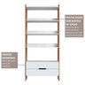 Estante Para Livros 100% MDF Com 2 Gavetas e 4 Prateleiras Elvis  - 9