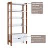 Estante Para Livros 100% MDF Com 2 Gavetas e 4 Prateleiras Elvis  - 8