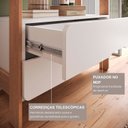 Ver imagem 6 de Estante de Livros 100% MDF 81CMX183CM 2 Gavetas e 4 Prateleiras Elvis Branco/Castanho
