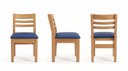 Ver imagem 4 de Cadeira Infantil Montessori Madeira Maciça Assento Estofado Azul Rbm