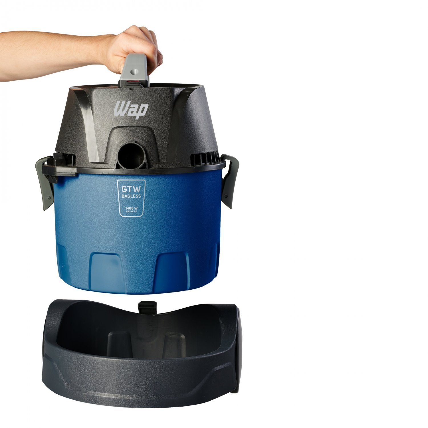 Aspirador de Água e Pó WAP GTW Bagless Alça Ergonômica 6L com Bocal de Sopro 1400W 220V Azul/Preto - 3