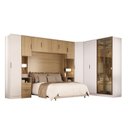 Ver imagem 2 de Roupeiro Modulado Ravi Mdf 414,5cm 12 Portas Reflecta Branco/olmo 1221