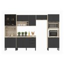 Ver imagem 1 de Cozinha Modulada Completa 14 Portas 02 Gavetas Firenze Avena Grafito Demóbile