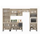 Ver imagem 3 de Cozinha Modulada Completa 14 Portas 02 Gavetas Firenze Avena Grafito Demóbile