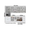 Ver imagem 3 de Cozinha Modulada Completa Americana 6 Peças 2 Aéreos + 2 Balcões+ 1 Paneleiro + 1 Complemento